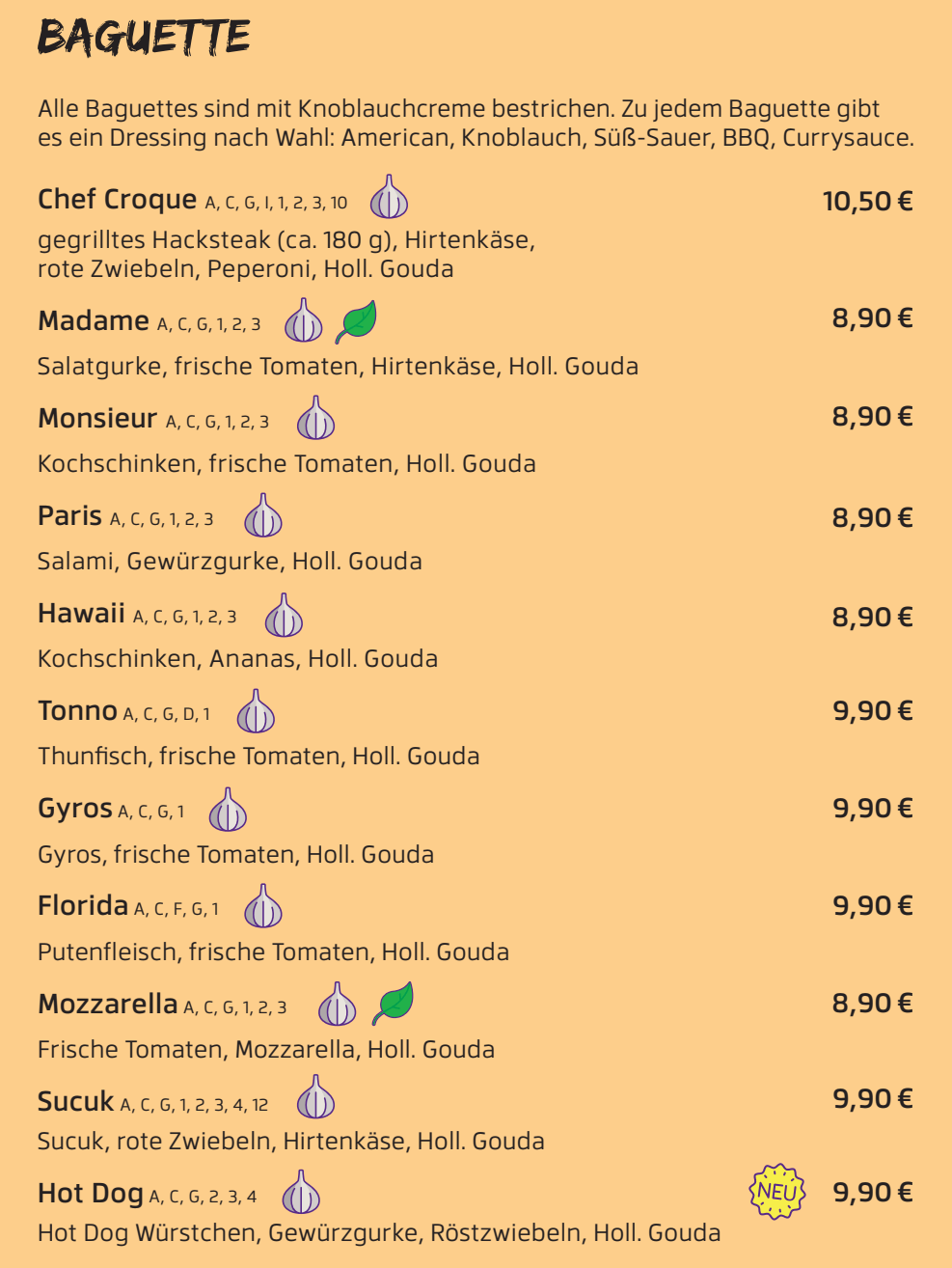 Zusatzstoffe & Allergikerhinweise