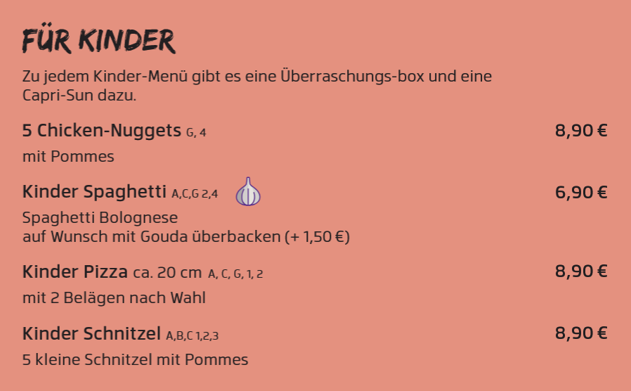 Zusatzstoffe & Allergikerhinweise